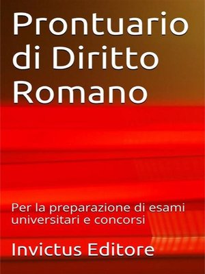 cover image of Prontuario di diritto romano